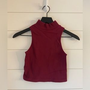 Dry Goods Women’s S/M Ribbed Mock Neck Crop Top